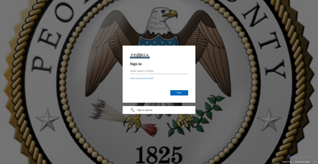 Security scan screenshot of https://peoriacounty.sharepoint.com