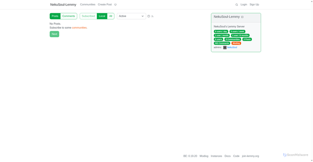 Security scan screenshot of https://lemmy.nekusoul.de