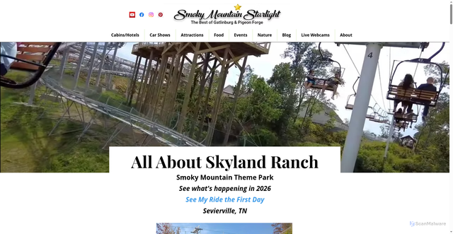 Security scan screenshot of https://www.smokymountainstarlight.com/about-skyland-ranch-sevierville