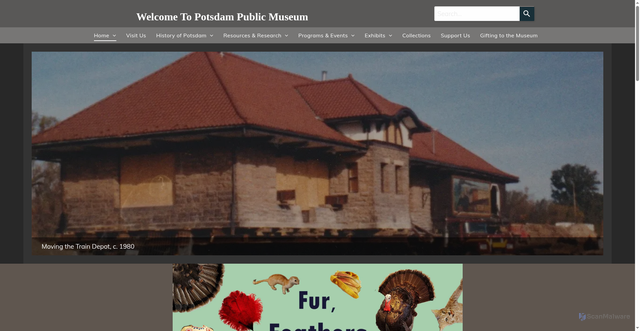 Security scan screenshot of https://potsdammuseumny.gov/