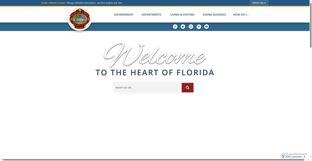 Security scan screenshot of https://hainescityfl.gov/