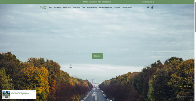 Security scan screenshot of https://klarateori.nu