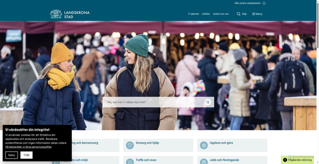 Security scan screenshot of https://www.landskrona.se/