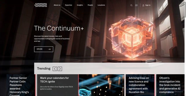 Security scan screenshot of https://simmons-simmons.com
