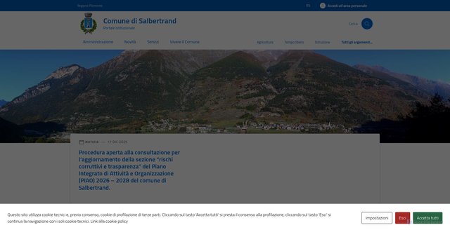 Security scan screenshot of https://comune.salbertrand.to.it/