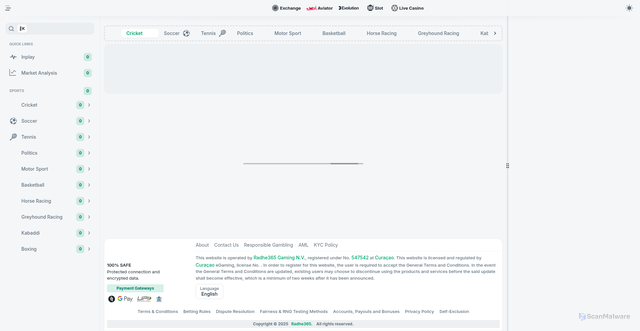 Security scan screenshot of http://client-radhe365-in.pages.dev/