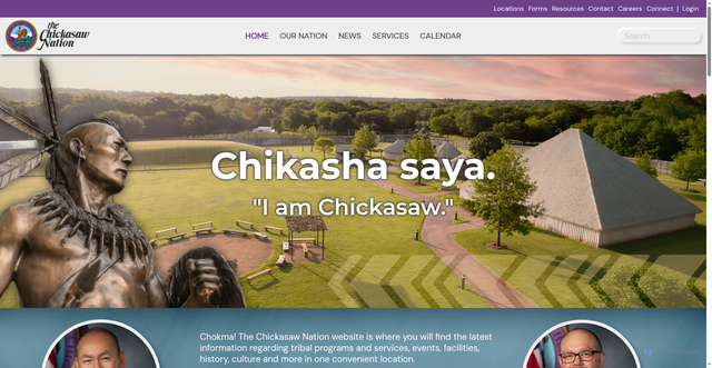 Security scan screenshot of https://www.chickasaw.net/