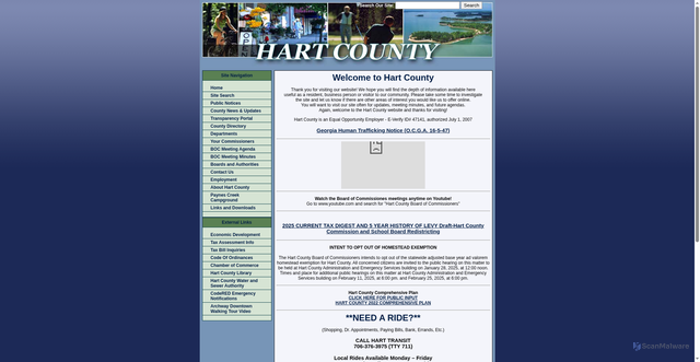 Security scan screenshot of https://hartcountyga.gov/
