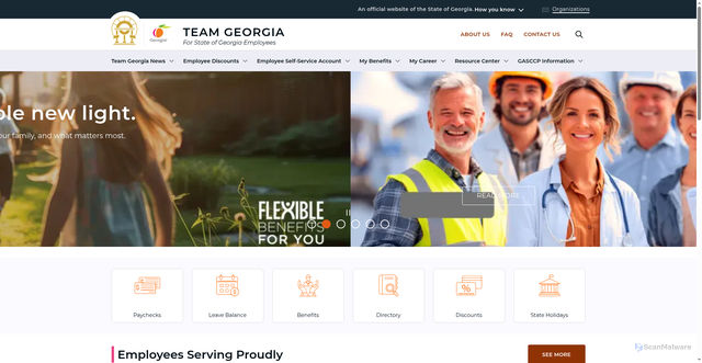 Security scan screenshot of https://team.georgia.gov/
