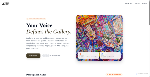 Security scan screenshot of https://artsfestivalvirginia.vercel.app/