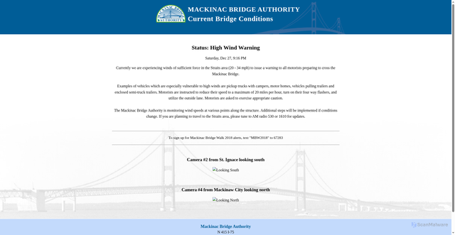 Security scan screenshot of https://mackinacbridge.org/HLP.html