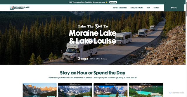 Security scan screenshot of https://morainelakebus.com/