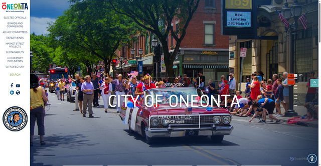 Security scan screenshot of https://cityofoneontany.gov/