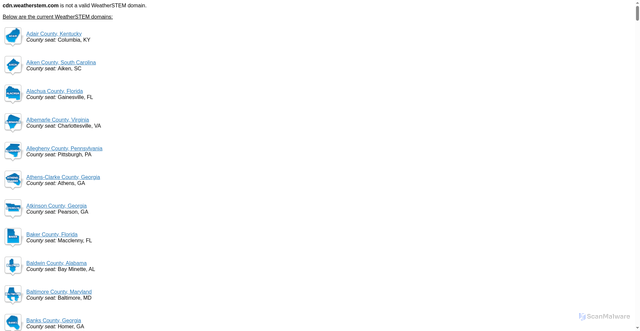 Security scan screenshot of https://cdn.weatherstem.com