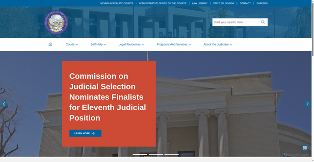 Security scan screenshot of https://nvcourts.gov/