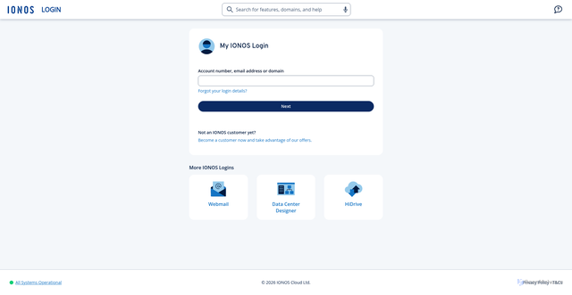Security scan screenshot of https://login.ionos.co.uk