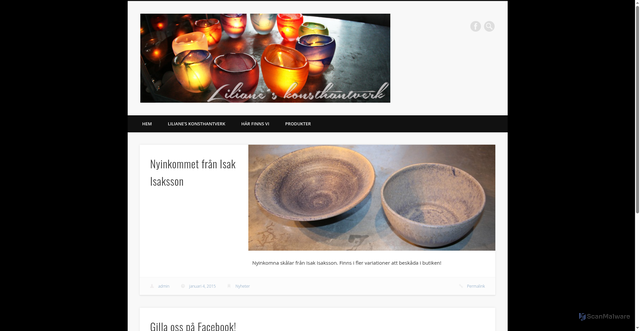 Security scan screenshot of https://lilianeskonsthantverk.se
