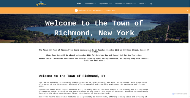 Security scan screenshot of https://richmondny.gov/