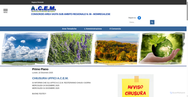 Security scan screenshot of https://www.consorzioacem.it/