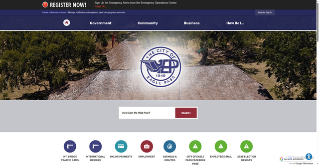 Security scan screenshot of https://eaglepasstx.gov/
