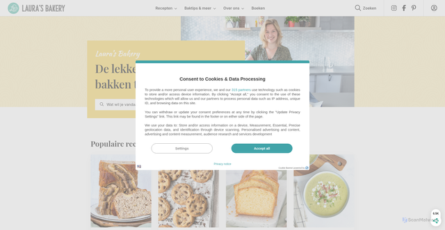 Security scan screenshot of https://laurasbakery.nl