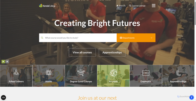 Security scan screenshot of https://kendal.ac.uk/
