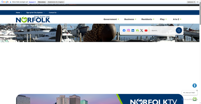 Security scan screenshot of https://www.norfolk.gov/