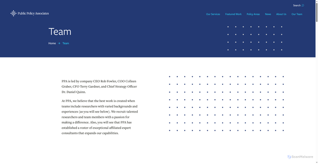 Security scan screenshot of https://publicpolicy.com/team/