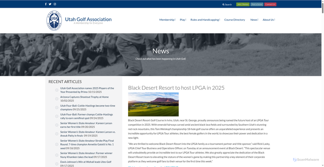Security scan screenshot of https://www.uga.org/2023/05/