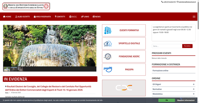 Security scan screenshot of https://www.odcectivoli.it/
