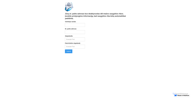 Security scan screenshot of https://patvirtinti-prisijungimas275.webflow.io/