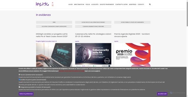 Security scan screenshot of https://www.lepida.net/