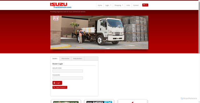 Security scan screenshot of https://www.isuzutruckservice.com