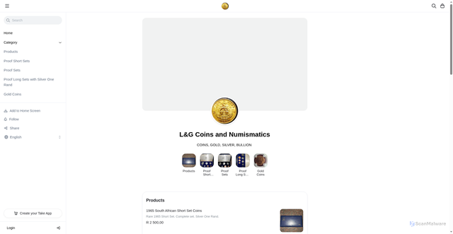 Security scan screenshot of http://mathysgscheepers.link/
