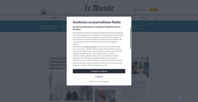 Security scan screenshot of https://monbadge-fr.com/