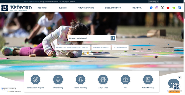 Security scan screenshot of https://bedfordtx.gov/
