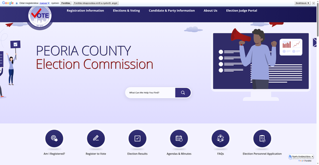 Security scan screenshot of https://www.peoriaelections.gov/
