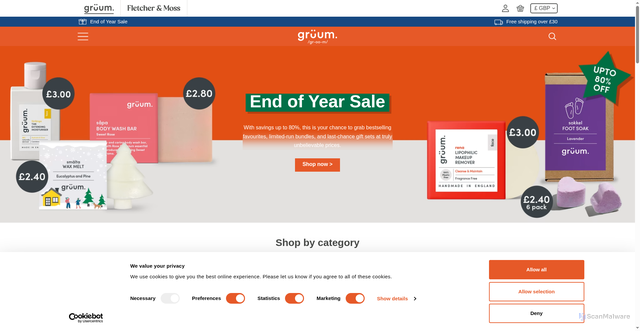 Security scan screenshot of https://www.gruum.com