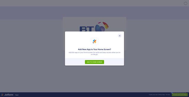Security scan screenshot of https://www.jotform.com/app/252952455650562