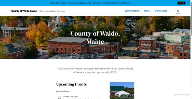 Security scan screenshot of https://www.waldocountyme.gov/
