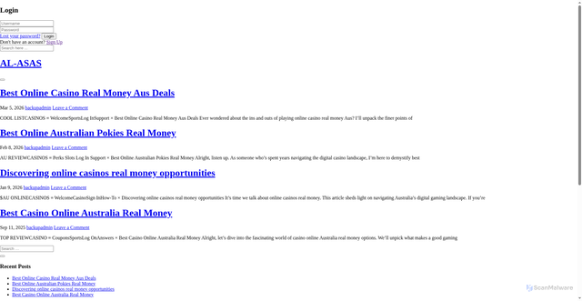 Security scan screenshot of https://asases.com