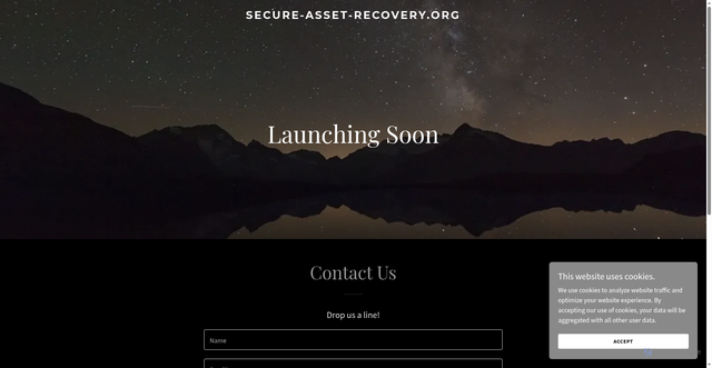 Security scan screenshot of http://secure-asset-recovery.org/