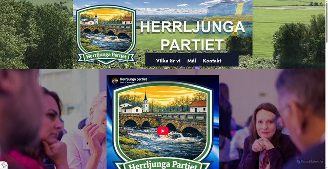 Security scan screenshot of https://herrljungapartiet.se
