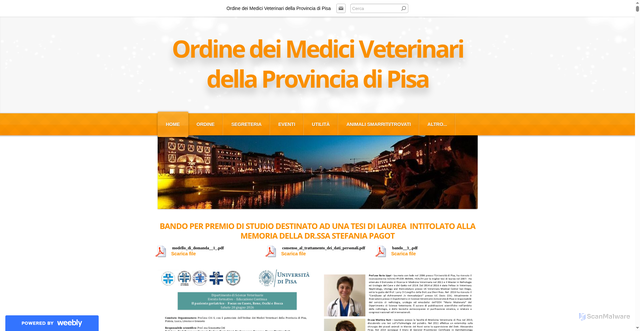 Security scan screenshot of https://www.ordineveterinaripisa.it