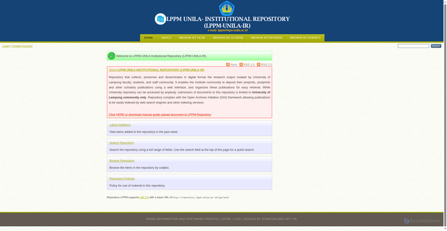 Security scan screenshot of https://repository.lppm.unila.ac.id