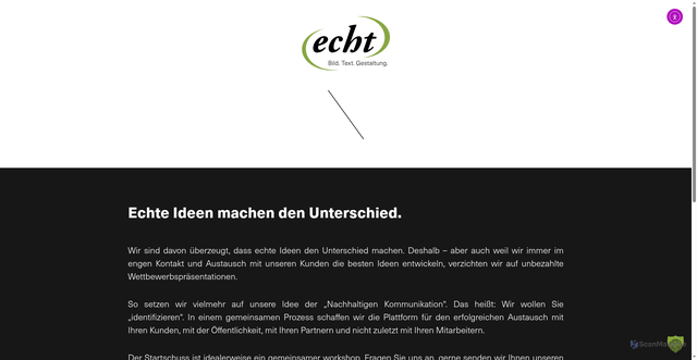 Security scan screenshot of https://echt-ideenleben.de/ueber-uns/no-pitches/