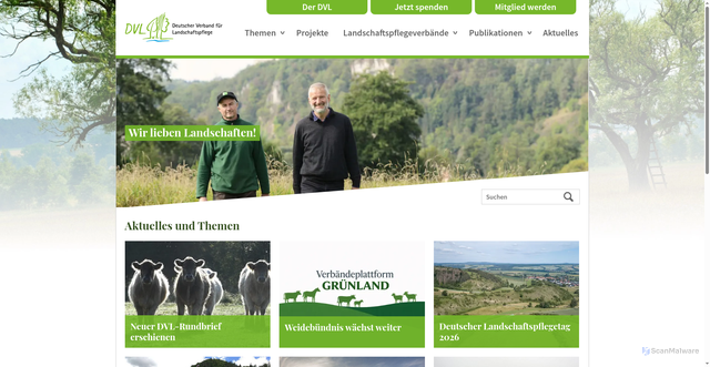 Security scan screenshot of http://www.landschaftspflegeverband.de