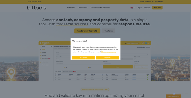 Security scan screenshot of https://bittools.es/