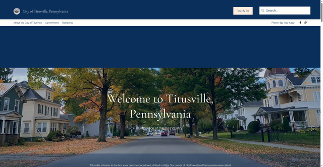 Security scan screenshot of https://www.cityoftitusvillepa.gov/