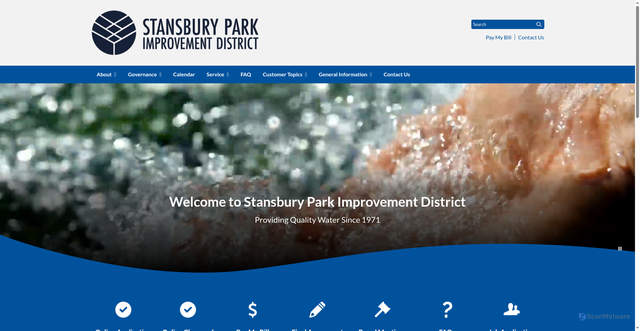 Security scan screenshot of https://www.stansburywater.gov/
